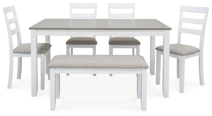 Stonehollow - White / Gray - Rectangular Drm Table Set (Set of 6) - Image 4