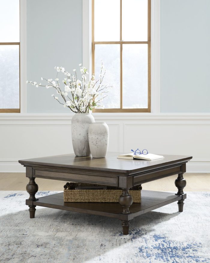 Veramond - Dark Brown - Square Cocktail Table - Image 2