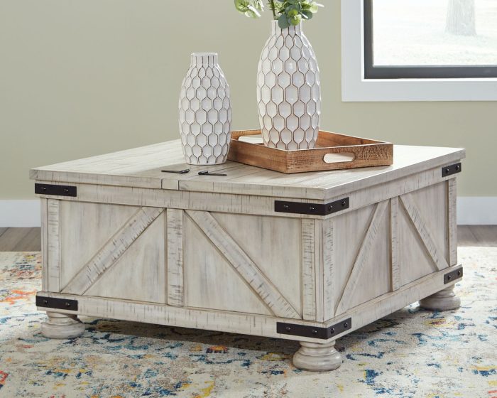 Carynhurst - Whitewash - Cocktail Table with Storage - Image 4