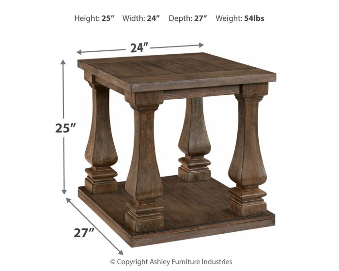 Johnelle - Gray - Rectangular End Table - Image 3