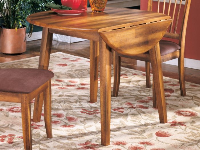Berringer - Rustic Brown - Round DRM Drop Leaf Table - Image 2