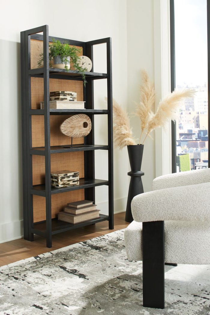 Abyard - Black / Natural - Bookcase - Image 3