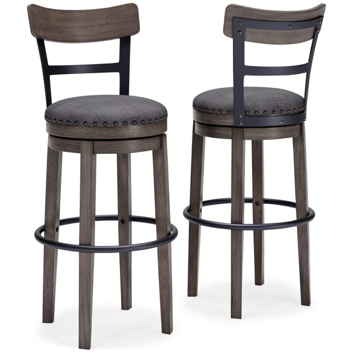 Caitbrook - Gray - Tall UPH Swivel Barstool - Image 4