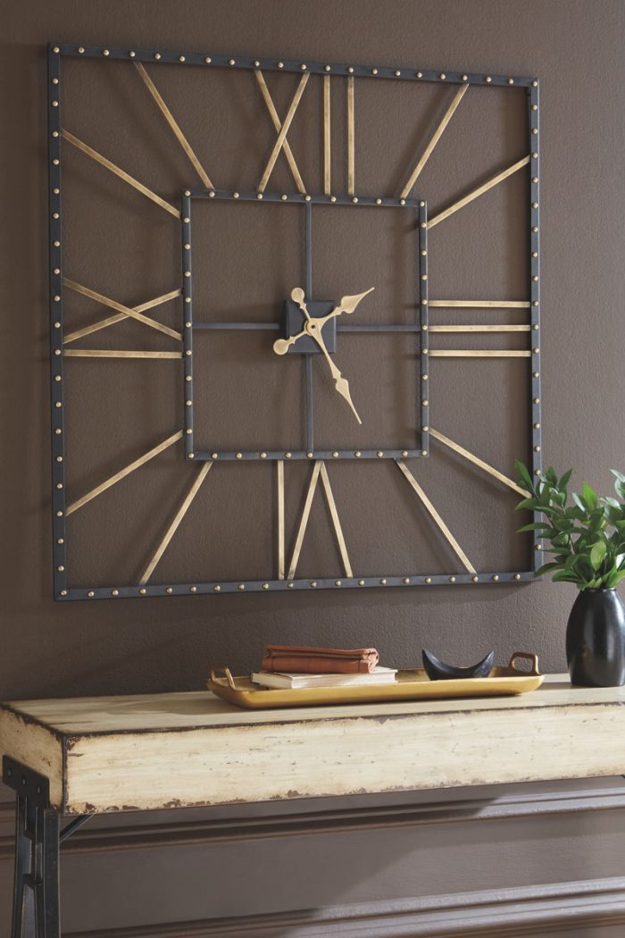 Thames - Black / Gold Finish - Wall Clock - Image 2