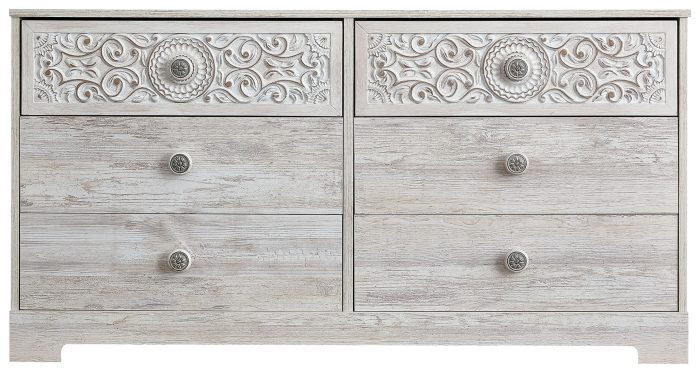 Paxberry - Whitewash - Six Drawer Dresser - Weatherworn - Image 3