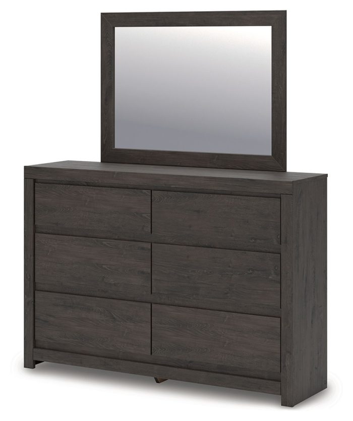 Fraluna - Charcoal - Dresser And Mirror - Image 2