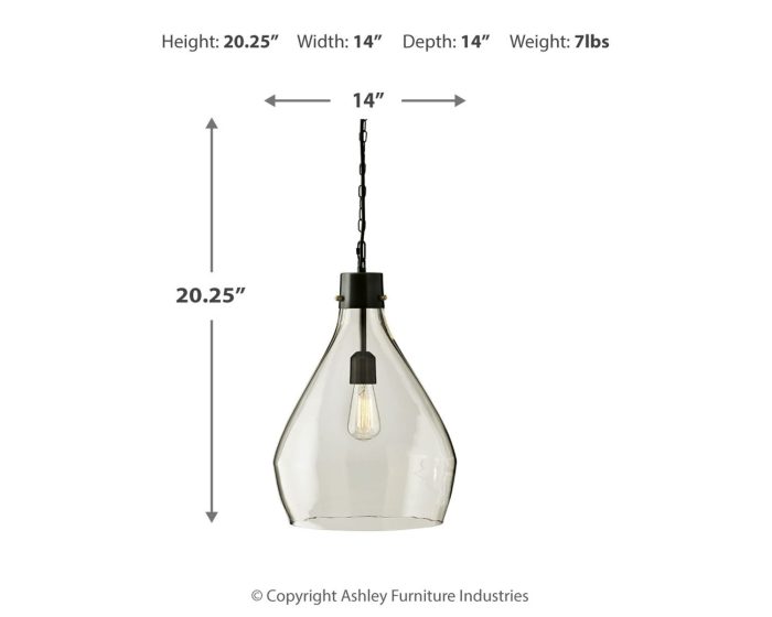 Avalbane - Clear / Gray - Glass Pendant Light - Image 2