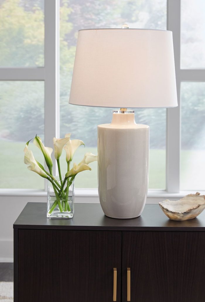 Cylener - Off White - Ceramic Table Lamp - Image 4