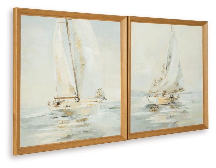 Winbrook - Gray / Tan / Gold Finish - Wall Art Set (Set of 2) - Image 3