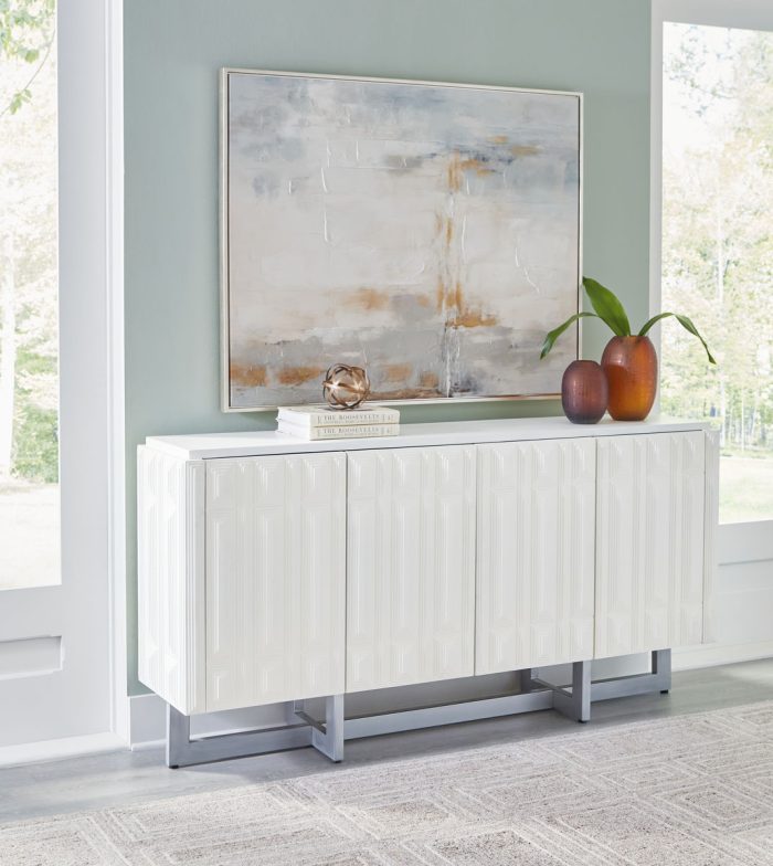 Ornawel - Distressed White - Accent Cabinet - Image 4