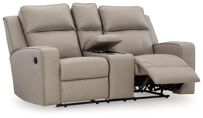 Lavenhorne - Pebble - Dbl Rec Loveseat W/Console - Image 2
