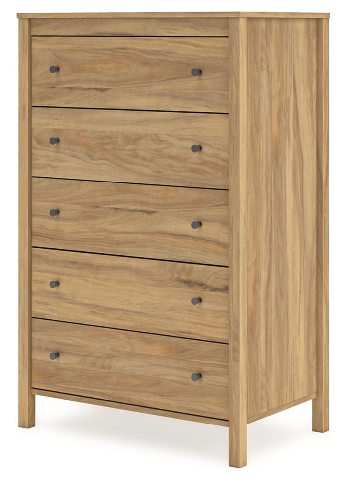 Bermacy - Light Brown - Five Drawer Chest - Image 2