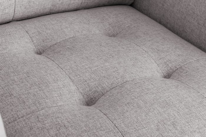 Victoria - Linen Fabric Armchair With Metal Legs, Side Pockets, And Pillow - Image 7