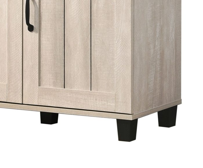 Corby - Oak Finish 3 - Door Shoe Cabinet - Dusty Gray - Image 2
