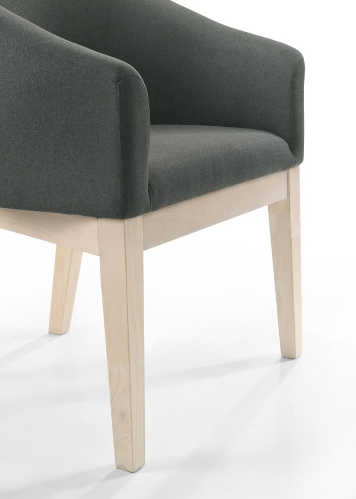 Neroli - Fabric Accent Chairs And Side Table Living Room (Set of 3) - Gray - Image 2