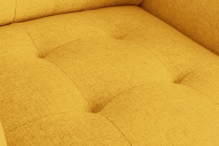 Victoria - Linen Fabric Armchair With Metal Legs, Side Pockets, And Pillow - Image 11