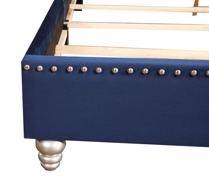 Elegant Transitional Upholstered Bed - Image 11