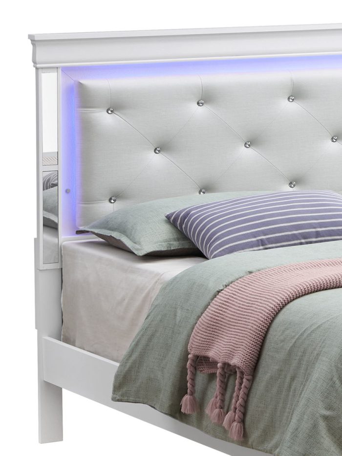 Bed With LED Light Accents Headboard - Image 3
