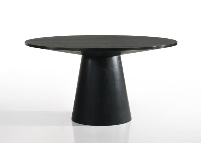 Jasper - Contemporary Round Dining Table With Black Finish Chairs - Image 2