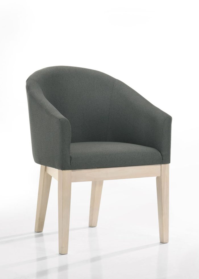 Neroli - Fabric Accent Chairs And Side Table Living Room (Set of 3) - Gray - Image 4