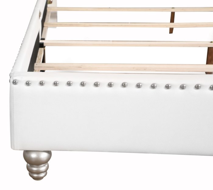 Elegant Transitional Upholstered Bed - Image 7