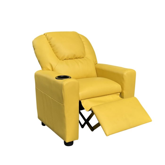 Marisa - PU Leather Kids Recliner Chair With Cupholder - Image 10