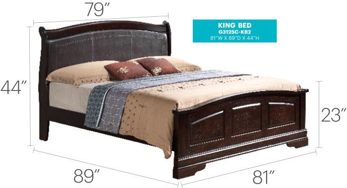Panel Sleigh Bed Elegantly Crafted - Image 9