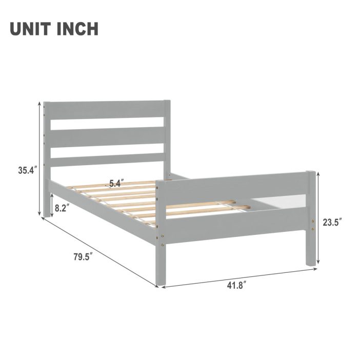 Bed With Headboard And Footboard - Image 4