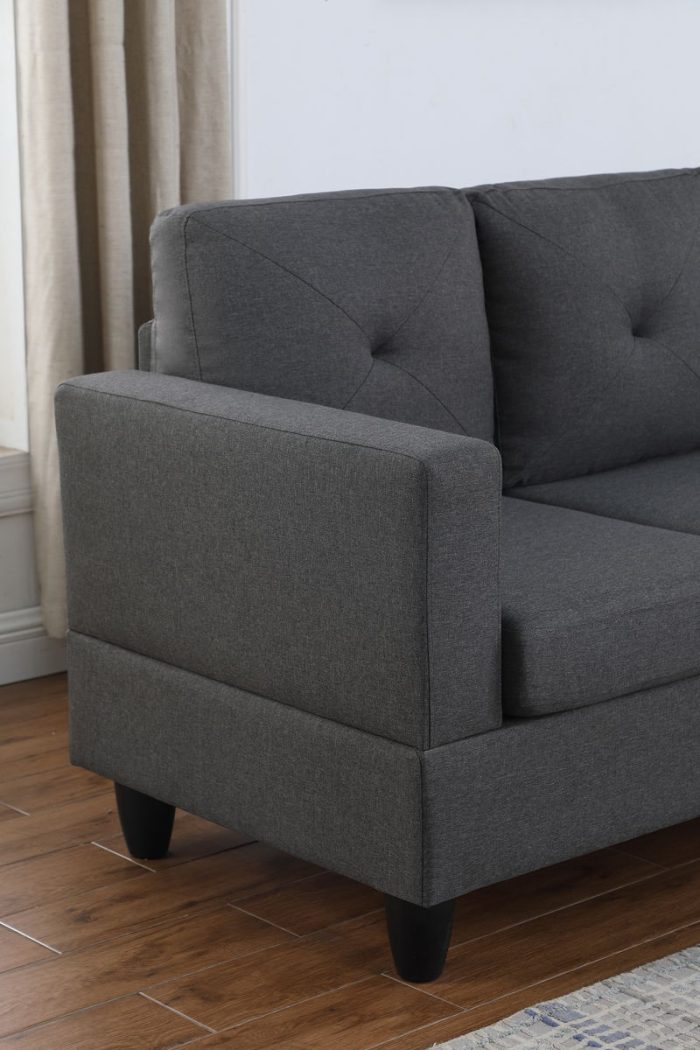 Santiago - Linen Sectional Sofa With Right Facing Chaise - Image 5