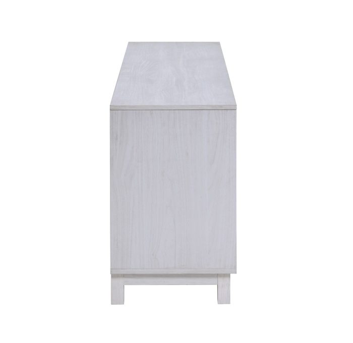 Summit - TV Stand Console With Fireplace - White Walnut Finish - Image 3