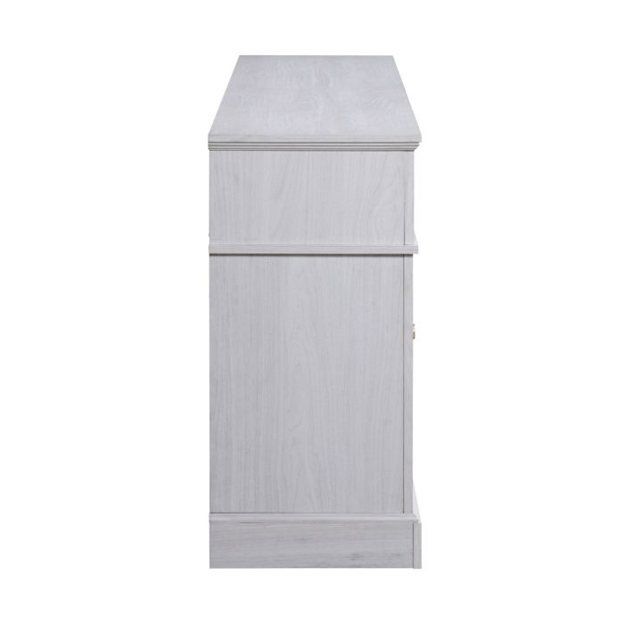 Lucifer - TV Stand Console With Fireplace - White Walnut - Image 3