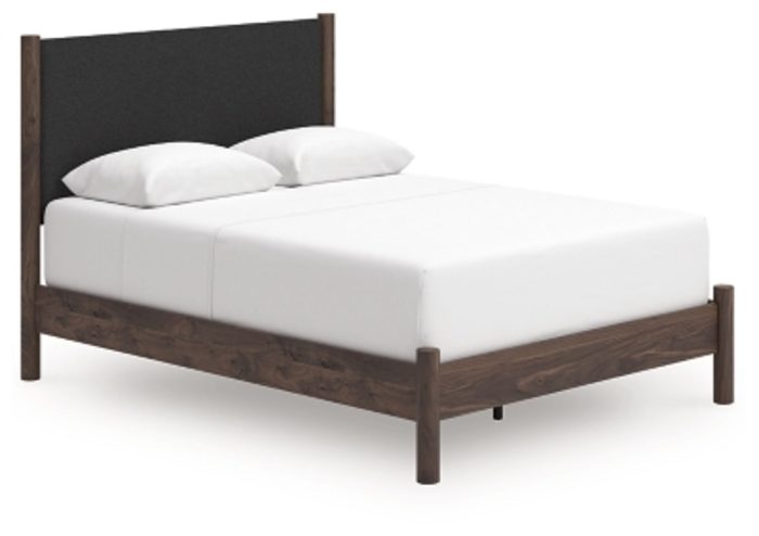 Pamytta - Brown - Queen Upholstered Panel Bed