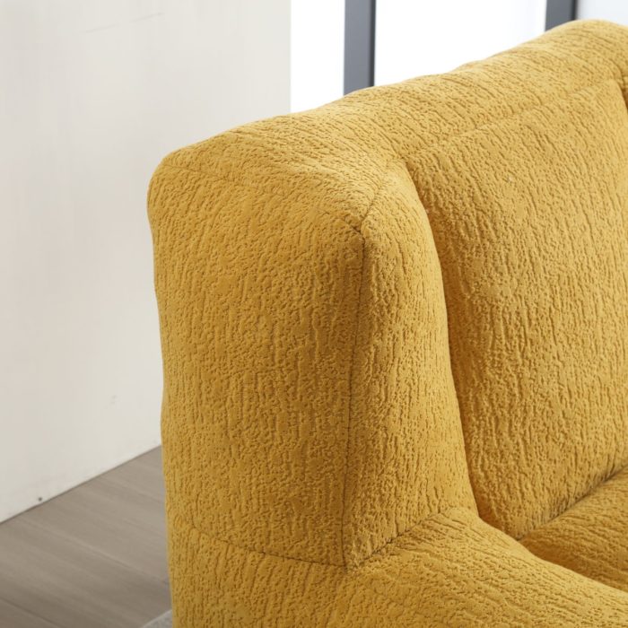 Modern Indoor Fluffy Bean Bag Chair With Memory Foam And Ottoman, Super Soft - Image 10