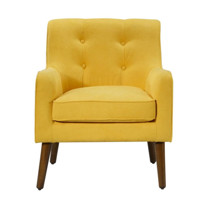 Ryder - Mid Century Modern Woven Fabric Tufted Armchair - Image 5