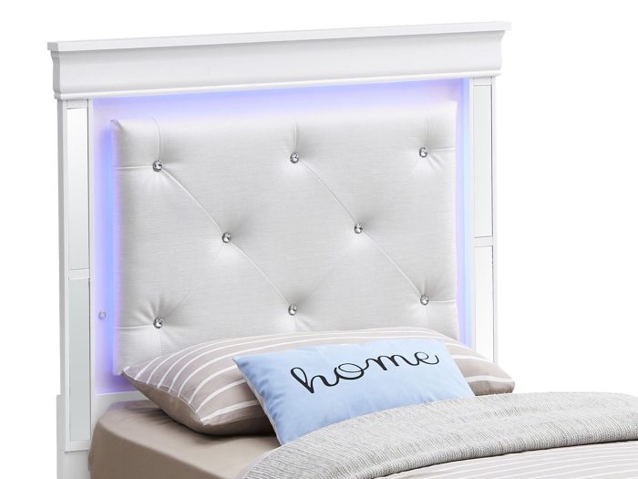 Bed With LED Light Accents Headboard - Image 7