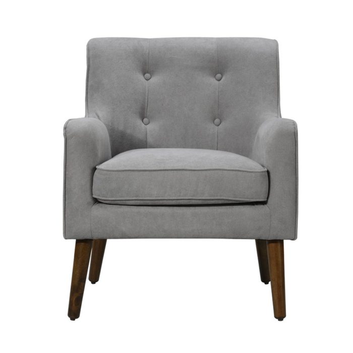 Ryder - Mid Century Modern Woven Fabric Tufted Armchair - Image 8