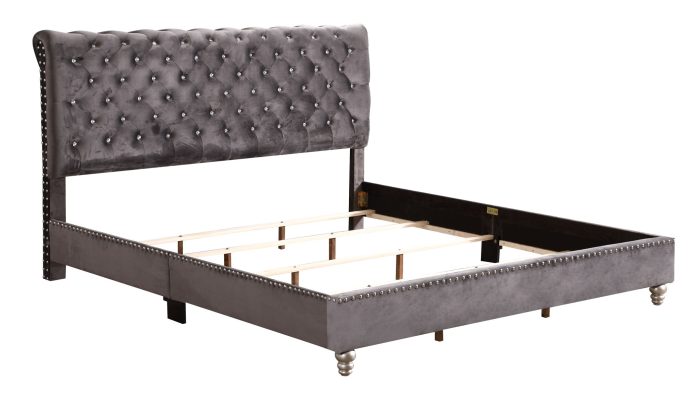 Elegant Transitional Upholstered Bed - Image 6
