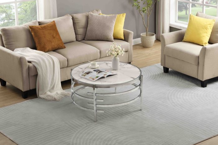 Elegant Round Table With Sintered Stone Top & Sturdy Metal Frame - Image 11