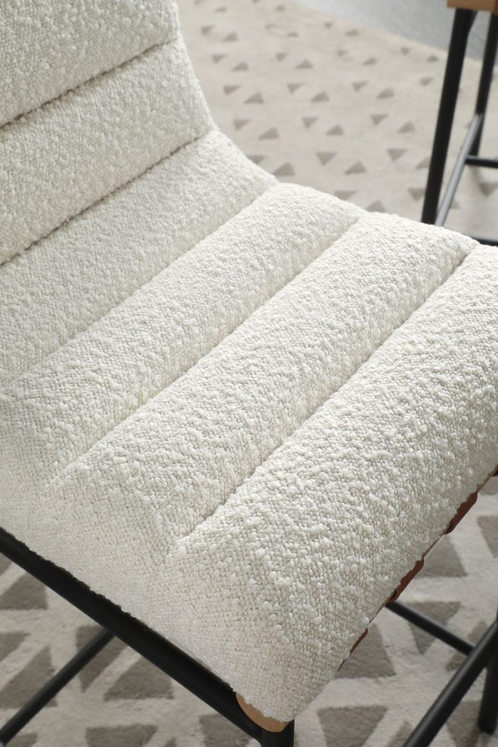 Lahni - 17" Boucle Fabric Counter Height Chair - Image 5