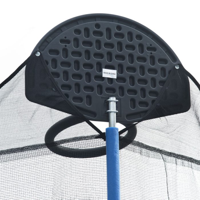 14Ft Trampoline For Adults & Kids With Basketball Hoop, Outdoor Trampolines With Ladder And Safety Enclosure Net For Kids And Adults - Blue - Image 4