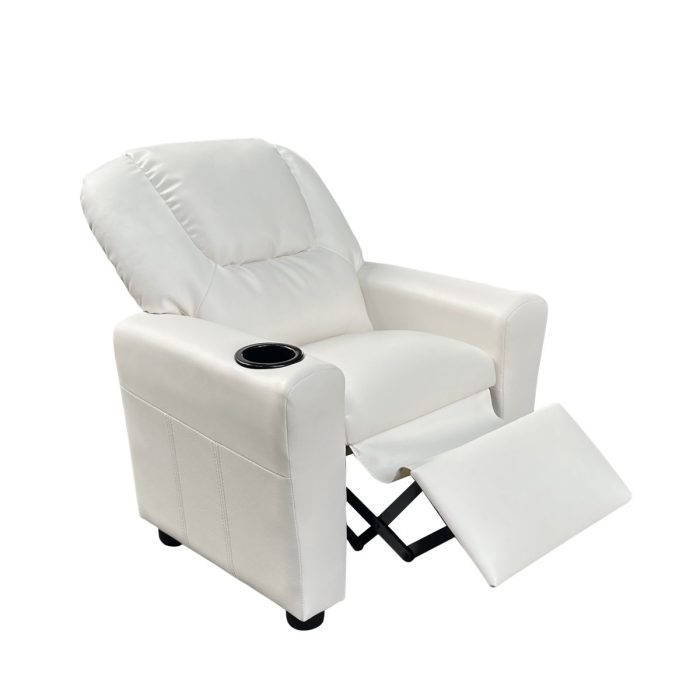 Marisa - PU Leather Kids Recliner Chair With Cupholder - Image 3