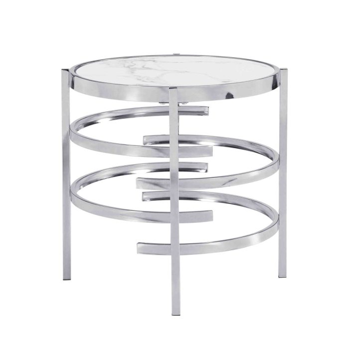 Elegant Round Table With Sintered Stone Top & Sturdy Metal Frame - Image 3