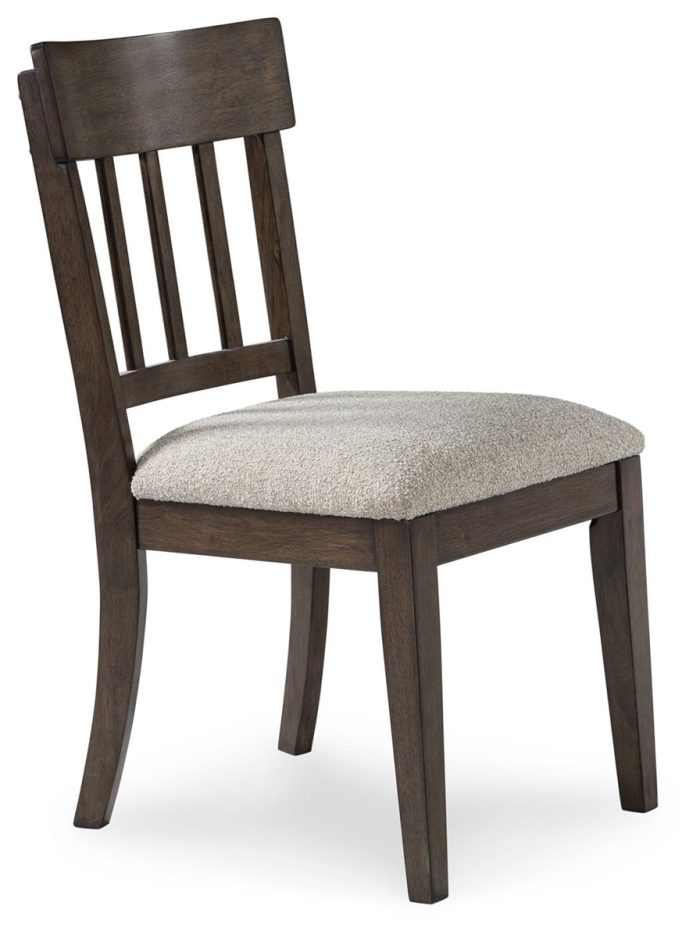 Veramond - Gray / Dark Brown - Dining Upholstered Slat Back Side Chair (Set of 2) - Image 3