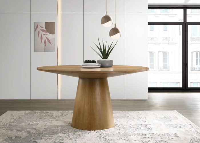 Jasper - Wide Contemporary Round Dining Table - Image 14