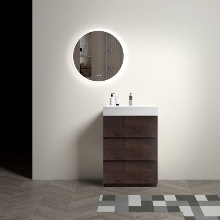 Alice - Bathroom Vanity With Large Storage Freestanding Bathroom Vanity, Sink For Modern Bathroom, One-Piece Sink Basin Without Drain And Faucet - Image 19