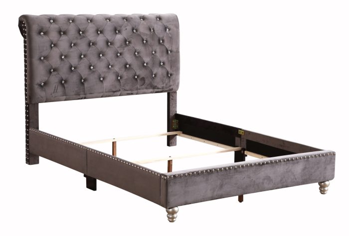 Elegant Transitional Upholstered Bed - Image 3