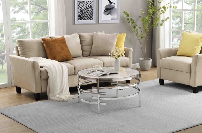 Elegant Round Table With Sintered Stone Top & Sturdy Metal Frame - Image 5