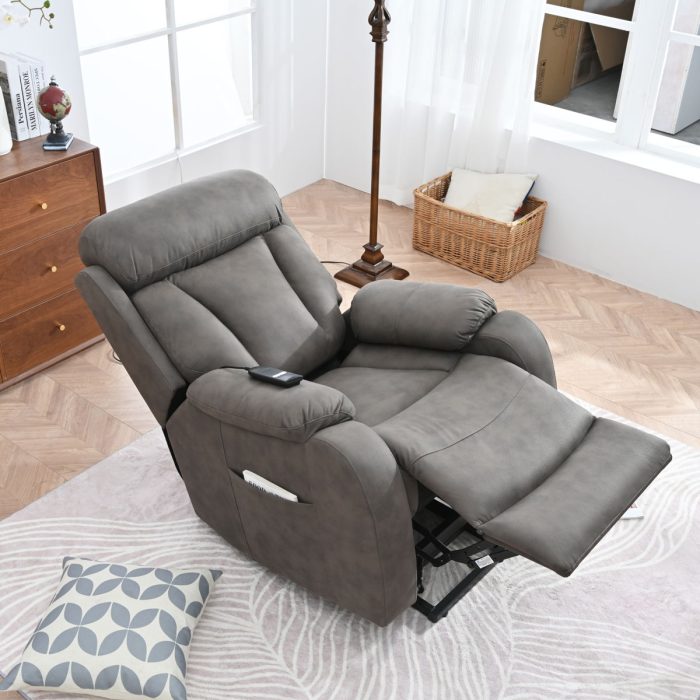 Lift Chair Recliner For Elderly Power Remote Control Recliner Sofa Relax Soft Chair Anti-Skid Australia Cashmere Fabric Furniture Living Room - Image 7