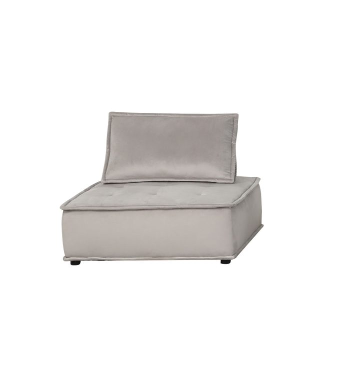 Anna - Velvet Armless Lounge Chair - Image 9