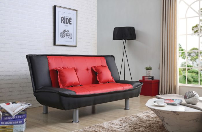 Lionel - Modern Design Sofa Bed - Black - Image 2
